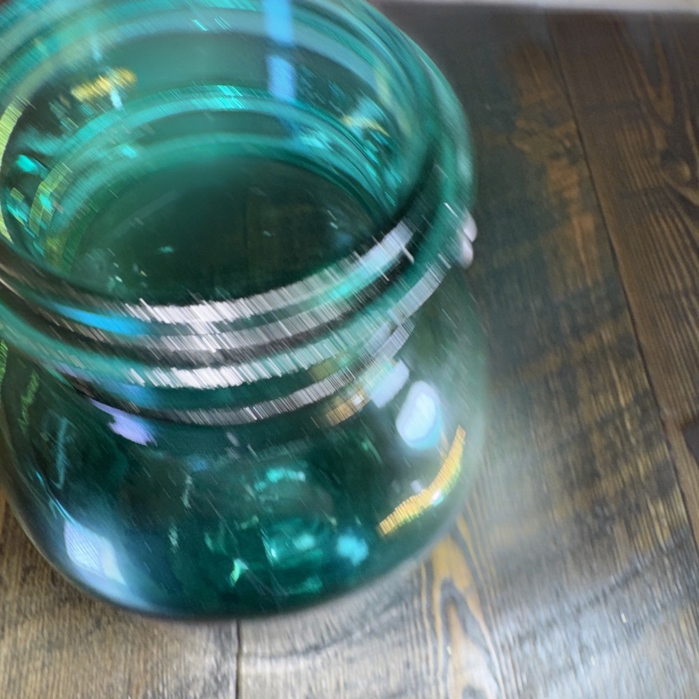 Vintage‎ Ball Ideal Blue Glass Canning Jar w/ Wire Closure, 9.5" tall - NO lid - Picture 6 of 12